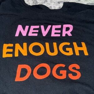 Torrid Black Dog Lover Tee with Pink and Orange Text